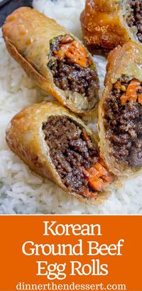 Korean Egg Roll {Ground Beef Egg Roll} - Dinner, then Dessert