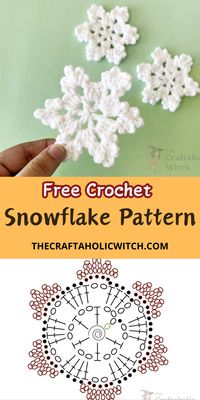 Grab this complimentary crochet pattern to create exquisite snowflakes ideal for festive decorations or embellishing gift packages. This beginner-friendly project yields breathtaking results that will impress anyone who lays eyes on them. Dive into this creative endeavor and craft beautiful snowflakes that capture the magic of the holiday season. Whether you're looking to adorn your home or present someone with a unique handmade gift, these snowflakes are sure to delight.