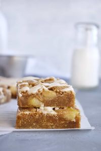 Brown Butter Apple Blondies (video) - In Fine Taste