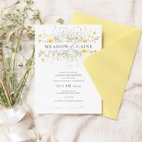 From the Wild Blooms Collection, comes this pretty floral wedding invitation design featuring flowers that look like they have been picked straight from a secret garden.This design is perfect for any garden, boho or spring wedding. Mix & match your suite with optional cards. Click here to purchase your matching envelopes.Click here to purchase your matching envelopes liners.