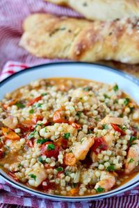 Shrimp and Tomato Stew with Fregola | Karen's Kitchen Stories