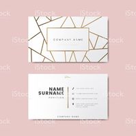 Creative minimal and modern business card design featuring geometric shapes - Royalty-free Business Card stock vector