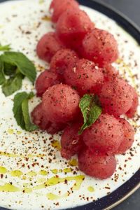 Fresh watermelon and savory feta come togther with mint to make the perfect summer salad recipe! Top it off with chili flakes for a sweet and spicy flavor no one will be able to resist!