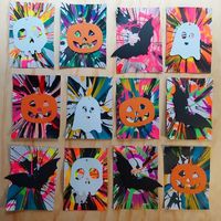 Spooky Halloween paint activity. – Ema Lou kids art craft