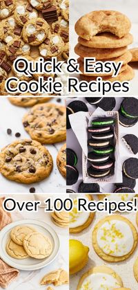 My complete collection of the very Best Cookie Recipes! You’ll find perfect Chocolate Chip Cookies, delicious Sugar Cookies, easy Peanut Butter Cookies, classic Snickerdoodle Cookies, and lots more! Plus TONS of cookie baking tips for perfect cookies every time.