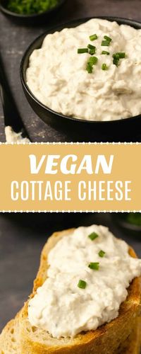 Perfect vegan cottage cheese. Savory, simple, and with the ideal cottage cheese texture, it's even better than the 'real thing'. #vegan #dairyfree | lovingitvegan.com