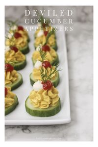 These cucumber appetizers snack ideas are easy fingerfood party appetizers. You can also serve them for New years eve appetizers finger foods  #cucumberappetizerssnackideas #easyfingerfoodpartyappetizers #Newyearseveappetizersfingerfoods  food-emporium.com