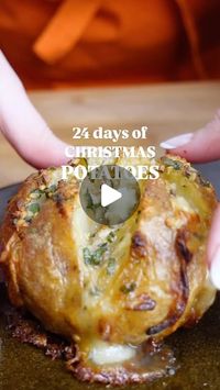 Poppy O’Toole on Instagram: "It’s 24 Days of Christmas Potatoes DAY 2 and we’ve got a CAMBERT-STUFFED STAR CROSS POTATO 🤯🥔

Is there anything more Christmassy than a camembert stuffed in a jacket potato with garlic butter and caramelised onions? I think no.

Get the full recipe on poppycooks(dot)com or through the link in bio and enjoy at home. It’s a good’un! 🥔 #24ChristmasPotatoes #christmas #christmasfood #potato #potatoes #jacketpotato #camembert"