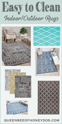 Easy to Clean Indoor Outdoor Rugs • Queen Bee of Honey Dos