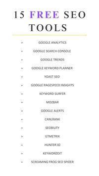 Boost your blog’s performance without breaking the bank! Discover our top 15 free SEO tools that will help you analyze keywords, optimize content, track rankings, and much more. Elevate your blogging game with these essential resources and watch your traffic soar! 🚀📈  #SEOTools #BloggingTips #FreeSEOtools #ContentMarketing #SEOtips #DigitalMarketing #KeywordResearch #ContentOptimization #SEOstrategy #BloggersLife #WebsiteAnalytics #SEOguide #MarketingTools #TrafficBoost #SEOexpert