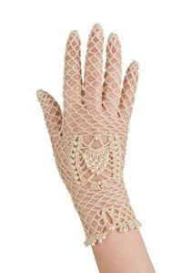 Vintage de muestra Bette mano crochet guantes novia