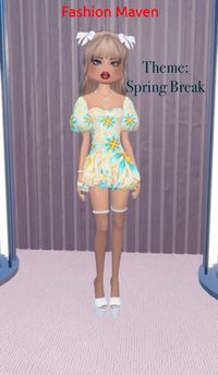 Dti Theme: Spring Break   Outfit Inspo   #dresstoimpress #dti #roblox #springbreakoutfit #dressupgame