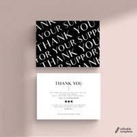 Looking for minimalist thank you cards for your small business? We've got you covered with 10 templates and designs that are sure to impress your customers. #thankyoucards #smallbusiness#Black_And_White_Thank_You_Cards_Business #Black_And_White_Packaging_Ideas #Thank_You_Card_Black_And_White #Thank_You_Cards_Business_Branding