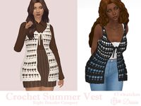 The Sims Resource - Crochet Summer Accessory Vest