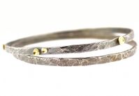 Lichen Bangle Bracelet Duo by Renee Ford -   (Gold & Silver Bracelet) #Pearlring