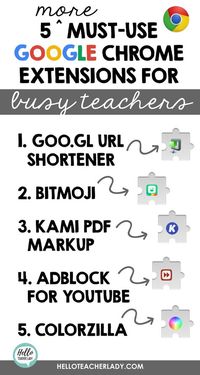 5 Must-Use Google Chrome Extensions for Busy Teachers #googleforeducation