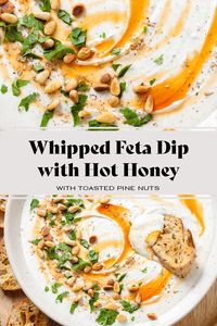 This delicious, crowd-pleasing appetizer is sure to make your next gathering a hit. Our creamy whipped feta dip, made with freshly-crumbled feta cheese and a touch of goat cheese, delivers an enticing flavor experience. Drizzle it with hot honey for a sweet and slightly spicy finish that your guests won't soon forget. Serve it with pita chips, crackers, and an assortment of fresh veggies for the perfect party snack. via @healthfulideas