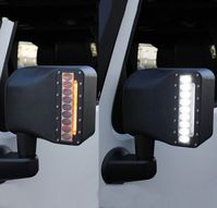 DESCRIPTION 【FEATURES】This Clear Lens White Sidelight Rearview Side Mirror Integrates Driving Function in White & Turn Signal Function in Yellow, Providing Functional Peripheral Illumination for Night and Off-road Driving. 【HIGH-INTENSITY LED CHIP】The LED Lights are a Custom Design w/ 3W Cree LEDs. Producing Approximately 2400LM with 45°Beam Angle to Optimize the Driver's Peripheral Visibility Weather Riding on the Trail or in the Desert. HIGH-QUALITY 】Made of Durable Black ABS Housing, Clear PMMA Lens. FITMENT】07-18 Jeep Wrangler JK 2 Door, 07-18 Jeep Wrangler Unlimited JK 4 Door. 【PACKAGE INCLUDING】One pair of Side Mirror Housing w/ LED Spotlights (Mirror Not Included); One 5 Pin Side Mirror Rocker Switch; One Toggle Switch. features:Low Power Consumption, Life Span: 30000Hrs.Low Voltage