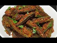 चविष्ट भरली भेंडी | bharli bhendi(okra) by deeps kitchen marathi - YouTube