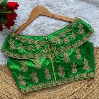 Boat neck  blouses 
👉🏻Blouse has Zari ,thread and handwork 

👉🏻Blouse material heavy silk

👉🏻Blouse has back  open patterns

👉🏻Blouse size making 38

👉🏻Alter up to 42

https://queensshopgifts.etsy.com/listing/1742131810/collar-and-boat-neck-embroidery-work

Only@599/- In India. DM for Other Locations. (WhatsApp On +91-9714918354), https://wa.me/qr/ZVZQ2OHYDVGZF1