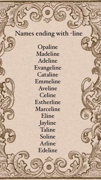 Girls names feminine names ending with -line  aesthetic names name list #names #girlsnames #nameslist #namelist #nameaesthetic