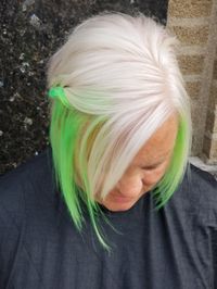 Platinum blonde le green area 51 pulp riot short hair by Brit B