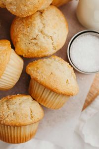 These are the best vanilla muffins. They're made without a mixer and use oil, making them extra soft and moist. You can make them in just 1 bowl and they have sky-high bakery style muffin tops!