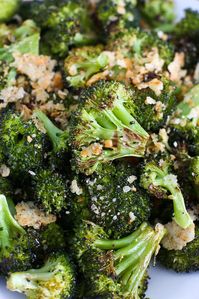 Crispy Roasted Broccoli with Parmesan recipe-close up picture