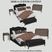 the sims 4 custom content cc furniture decorative bedroom comfort dresser nightstand double bed ottoman bed surface