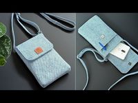 DIY Mini Denim No Zipper Phone Crossbody Bag Out of Old Jeans | Bag Tutorial | Upcycled Craft