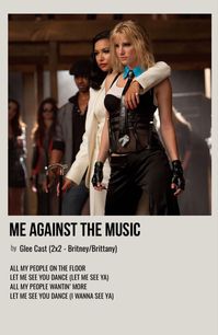 minimal polaroid song poster for me against the music by the glee cast