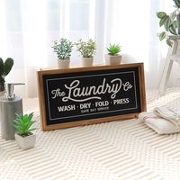 Amazon.com: Farmhouse Laundry Wood Sign for Laundry Room Decor, Antique Wood Framed Laundry Sign, The Laundry Co Sign - 16x 8Inchs : Home & Kitchen