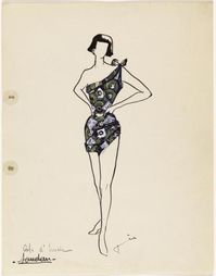 Carven P/E 1949 "Côte d'Ivoire". Croquis de la Maison.