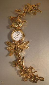 KIRKS FOLLY RARE/EXQUISITE "FLYING FANTASIES CHARM WATCH" W/FRESH BATTERY! LOOK | #1864191564