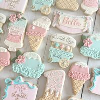 *IMPORTANT* Please contact me FIRST if you are interested in ordering custom cookies.  All pictures shown are of cookies that I've made in the past and are meant for inspo! Cookies will be of mixed sizes ranging from 3" - 4" with varying details and may or maynot include the designs shown as each order is custom and I try to vary designs to make them truly custom! I work with the theme in mind and I am always trying new cookie cutters so don't expect an identical order to what you see pictured!