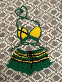 Custom Handmade Crochet Bikini Set.  Made to order.  This delightful set is crafted with love, perfect for beach days and poolside lounging. Elevate your style and enjoy the sunshine in this unique piece of hand-knit clothing. Size: S/M/L Handmade crochet set made with 100% cotton.    🧶It is recommended to hand wash with cold water.  🧶If you would like your package to arrive on a specific special day (Christmas, birthday, Halloween, etc.) please send me a message. Let's talk about whether this