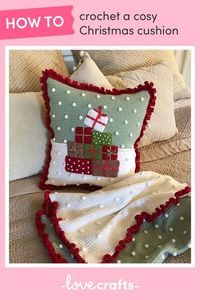 Crochet your very own Christmas cushion with this FREE tutorial by Kate Eastwood!