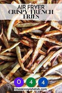 Air Fryer Crispy French Fries are soft on the inside, crispy on the outside, insanely easy, and most importantly, delicious! You can feel much better having a side of french fries when you make this recipe! Almost too good to be true. #airfryer #frenchfries #ww