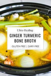 If you’re looking for a delicious, ultra-healing recipe, this is it! Gluten-Free and Dairy-Free Ultra Healing Recipe: Ginger Turmeric Bone Broth.