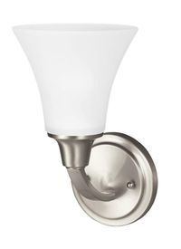 4113201EN3-962,One Light Wall / Bath Sconce,Brushed Nickel