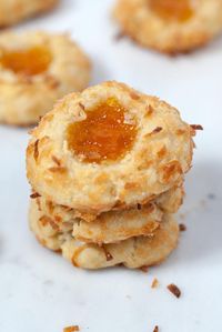 Ina's Coconut Thumbprint Cookies | spachethespatula.com #recipe