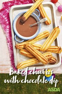 Our churros are baked not fried, so you can easily make these delicious Spanish donuts at home with no fuss. And they're much lower in fat, too! For a super quick and easy chocolate dip, use readymade chocolate dessert. Genius!