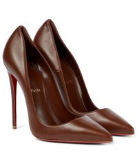 Christian Louboutin has mastered the art of classic stilettos with the iconic So Kate 120 pumps. From the label's Nudes collection in shade 7 – a rich brown – this exclusive pair is made from smooth nappa leather with iconic lipstick-red soles. It doesn't matter what you wear them with – once you put them on, the world is yours.