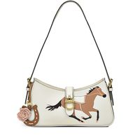 White Leather Shoulder Purse | Kentucky Derby SS24 x Radley London