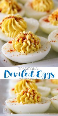 Who says deviled eggs are just for parties and barbecues? Traditional Deviled Eggs are great anytime! Make this recipe for Easter brunch & WOW your guests. 