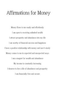 #affirmations #money