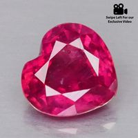 0.47 CT Glass Filled Ruby ! Perfect Heart Shape Fancy Loose Gemstone