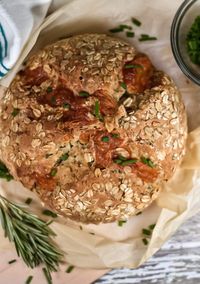 A recipe for soda bread with cheddar cheese and herbs. This savory twist on the classic Irish soda bread makes for a nice accompaniment to a bowl of soup on a cold winter evening.