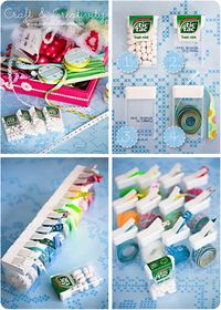 DIY Craft Room Ideas and Craft Room Organization Projects - Tic Tac Ribbon Organizer - Cool Ideas for Do It Yourself Craft Storage - fabric, paper, pens, creative tools, crafts supplies and sewing notions | http://diyjoy.com/craft-room-organization