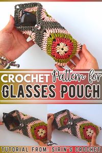 This DIY Stylish Crochet Glasses Pouch tutorial shows how to make a cute, versatile holder using just two solid squares. It's easy to make, great for beginners and can double as a pencil or hook case.